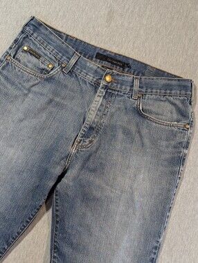 Calvin Klein Bootcut Jeans Men's 36 X 30 Faded Blue